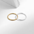 MODIAN Minimalist 925 Sterling Silver Thin Stackable Smooth Rings Classic Gold Color Fine Jewelry For Women Girl Party Gifts. 