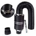 1 set 76mm 3 inch Universal Car Cold Air Filter Carbon Fibre Feed Enclosed Intake Induction Pipe Hose Kit. 
