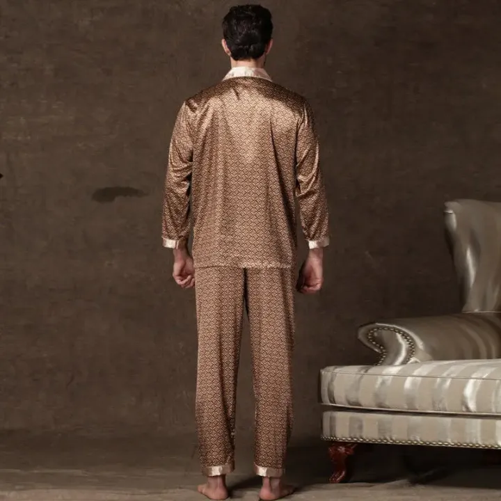 2026%20High%20Quality%20Vintage%20Style%20Luxury%20Pajama%20Set%20for%20Men%20Spring%20Satin%20Long-sleeved%20Sleepwear%20Pajamas%20Pyjama%20Pijamas%20for%20Men%20Pjs%20-%20Image%204