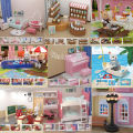Original Toys Miniature Items Furniture Family Toys Dollhouse LivingRoom Bathroom Kitchen Set Pretend Creative Ideas Kids Toys. 