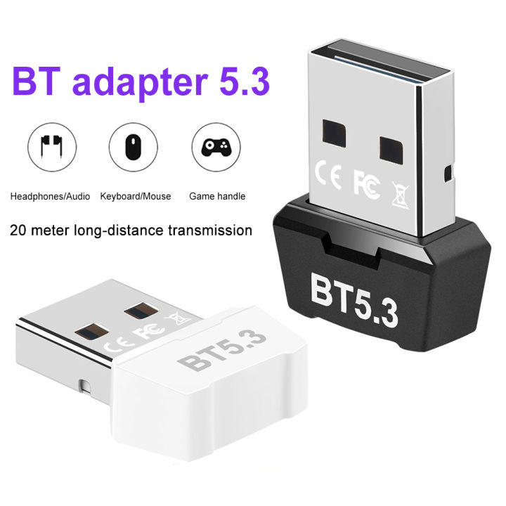 Mini Wireless USB Bluetooth Adapter BT 5.3 Dongle Music Audio Receiver Transmitter for PC Speaker Mouse Laptop Gamepad Printer