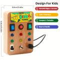Children's Montessori LED Light Busy Board Simulation Switch Power Board Busy Light Button Puzzle Early Education Learning Toy.