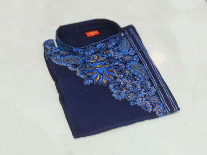 Embroidered Mixed Cotton Panjabi main image 0