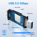 Baseus Card Reader USB C & USB3.0 to SD Micro SD TF Memory Card Device 104MB/s 2TB Smart Cardreader for Laptop Accessories. 