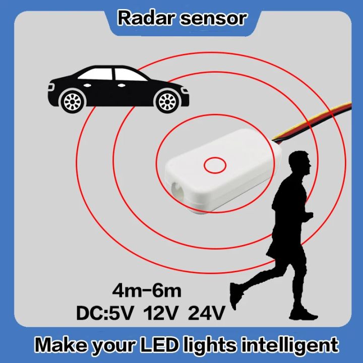 Mini radar sensor switch, smart sensor lights automatically on/off ...