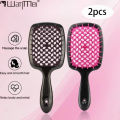 WANMEI 2pcs Fluffy Modeling Comb massage anti-static tangled hair hollow out comb for Wet Dry Hair salonhair salon Styling tools. 