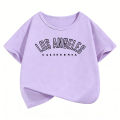 Fashion Los Angeles Top Design T Shirts Y2k Kids Children's T-shirt Boys Girls Summer Spring Casual Top Tee Short Sleeve. 