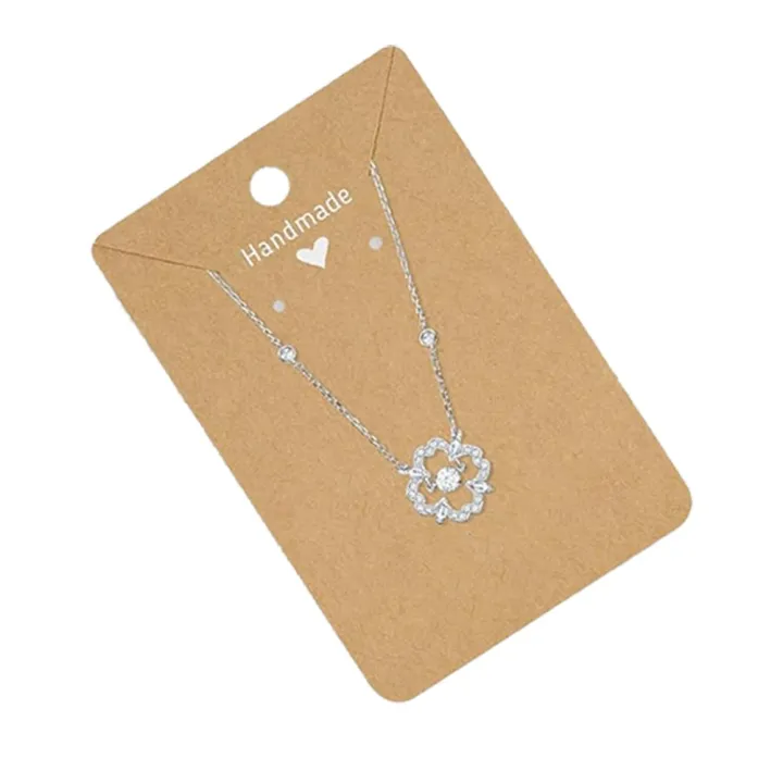 50pcs%206x9cm%20Brown%20White%20Necklace%20Earring%20Display%20Cards%20Paper%20Jewelry%20Holder%20for%20Selling,%20Hanging%20DIY%20Small%20Business%20Packaging%20-%20Image%204