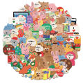 100PCS/Pack Korean Dailylike Bear Stickers Dailylike Decals For Phone Laptop Suitcase Notebook Skateboard Waterproof Stickers. 