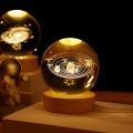 Unique 3D Crystal Ball Lamp with Galaxy and Planetary Projections USB Night Light for Cozy Atmosphere plasma ball. 
