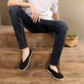 Chinese Traditional Martial Arts Shoes Men Kung Fu Wing Chun Tai-Chi Wushu Black Cloth Old Beijing Casual Shoes Sport Sneaker.