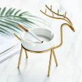 Ashtray Deer 🦌  Gold important Ashtray , Portable Ashtray large capacity Iron metal style  office home a gift idea Gold. 