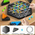 Chain Triangle Chess Game Triggle Rubber Band Game Educational Interactive Game Battle Set For Family Party Gift. 