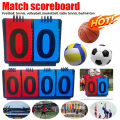 4/2 Digits Sports Scoreboard Tabletop Flip Scoreboard Football Basketball Tennis Flip Score Keeper Triangular Base Design. 