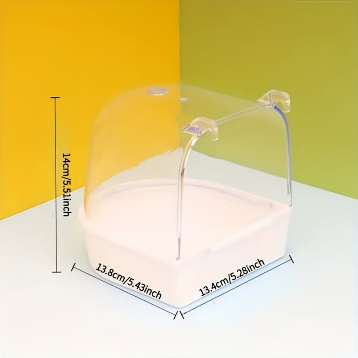 Transparent%20Bird%20Bath%20Tub%20-%20Splash-Proof%20PP%20Shower%20for%20Parrots,%20Lovebirds%20&%20Conures%20w/%20Easy-Grip%20Handle%20-%20Image%202