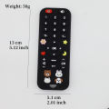 Silicone cartoon simulation remote control, dental adhesive grinding toy with buttons.