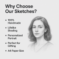 Custom Handmade Pencil Sketch – A4 Size – From Your Photo – Perfect for gift – Personalized Handmade Sketch – Realistic Portrait – Birthday Anniversary Detailed Gift Idea – Custom Art. 