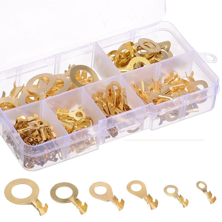 O Type Round Bare Terminal 150pcs/Box, 6 Types 3.5/4/5/5.5/8/9MM O-Type ...