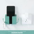 1PC Wall-Mounted Organizer Box – Punch-Free TV Remote & Phone Holder. 