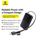 Baseus EnerFill FC51 Bipow 2 Pro 22.5W 10000mAh Digital Display Power Bank with Built-in Fast Charging Cable | For iPhones, Android Phones & Accessories. 