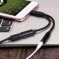 2 in 1 Type-C to 3.5mm. USB 3.1 Type-C USB-C male to 3.5 aux audio female jack cable for Android. 