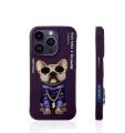 NIMMY brand Original  billionaire series bulldog case in natural titanium,black,purple for apple iphone 15/14 series. 