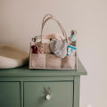 Diaper Caddy - Nursery Storage Bin and Car Organizer for Diapers and Baby Wipe.
