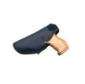 Concealed Carry IWB Holster – Genuine Leather for 9mm HandGun, Black, Soft Padding. 