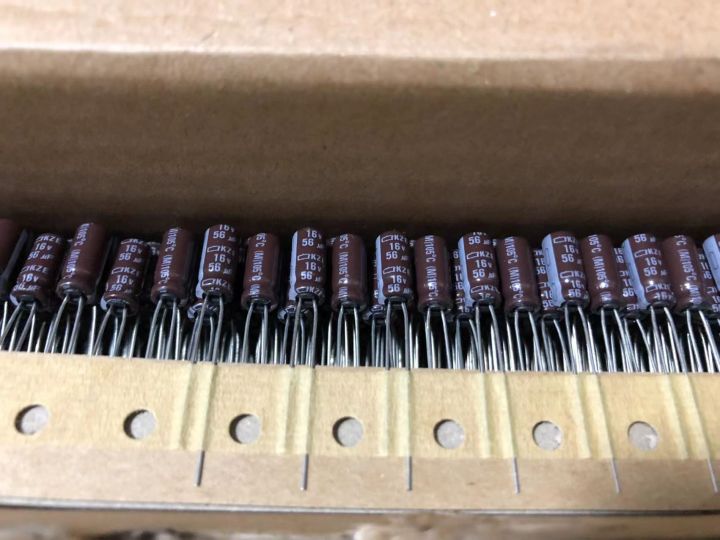 2024 100pcs NEW NIPPON KZE 16V56UF 5x11MM electrolytic capacitor NCC 56UF 16V KZE CHEMI-CON 56uF/16v Ultra Low Impedance