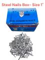 Original Steel Concrete Nails Box, Size 1" inch - Hardened Wall Nails.. 