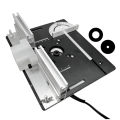 Aluminum Router Table Insert Plate W/ Miter Gauge Guide and Bracket for Woodworking Benches Table Saw Trimming Engraving Machine. 