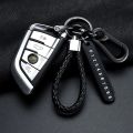 Trendy DIY Mobile Phone Number Plate Pendant Keychain for Men Punk Simple Woven Leather Rope Anti-lost Car Key Chain Accessories. 