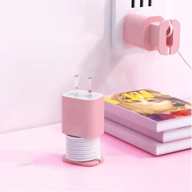 Tangle-Free Charging: 2-in-1 Silicone Protector & Organizer for iPhone 11/12 Chargers (Gray)