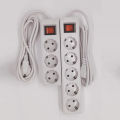 EU KR Power Strip Socket 2000W 13A 3 4 5 Outlets with Master White Electrical Office Sockets with 150cm 200cm Extension Cable. 