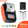 GOOJPRT PT-210 58mm Mini Portable Printer Mobile Wireless Bluetooth Mobile Ticket Bill POS Printer Handheld Barcode Phone and PC. 