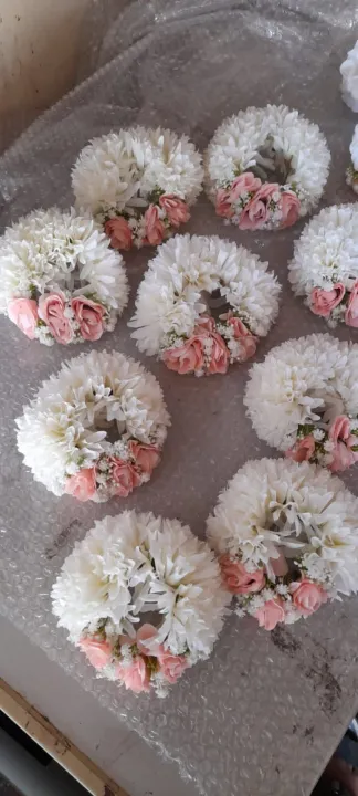 gajra%20kangan%20bangle%20artificial%20flowers%20pink%20and%20white%20imported%20floral%201%20hand%201%20peice%20-%20Image%204