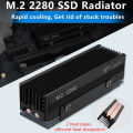 COOLLEO M.2 2280 SSD Heat sink with 14.8W/MK Thermal Pad 2 Heat Pipes Solid State Drive Radiator For M.2 NVMe 2280 SSD Cooler. 