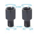 1 Pair Black Motorcycle Mirror Adapters M10 10MM M8 8MM Rearview Mirrors Conversion Bolt Clockwise Anti-clock Right Left Thread. 