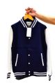 Varsity Jacket Men - High School Letterman Bomber Style Fleece Baseball Jackets For Men Blue. 