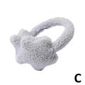 Fashion Autumn Winter Star Fluffy Earmuffs Cute Plush Solid Color Ear Muffs Cold Protection Women Ear Cover Keep Warm.