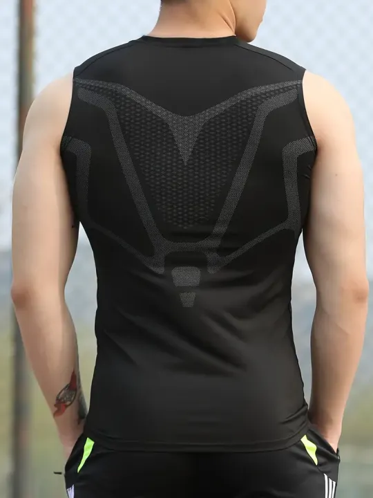 Men's%20Tight%20Vest%20Compression%20Shirt%20Breathable%20Quick%20Drying%20Top%20Sports%20Workout%20Gear%20Wear%20T%20Shirt%20-%20Image%202