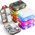 10 Compartments Travel Pill Organizer Pocket Portable Pill Storage Box Case Daily Pill Container or Purse Fish Oil Medicine.