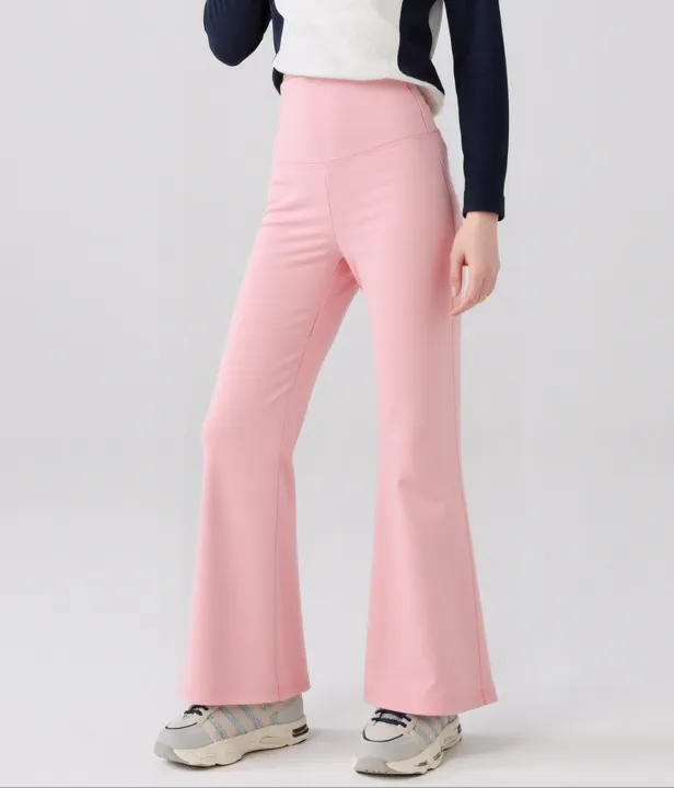 Girls%20Flared%20Pants%20High%20Waist%20Yoga%20Leggings%20Teenagers%20Stretch%20Elastic%20Waistband%20Kids%20Sportswear%20Trousers%20Autumn%20Spring%20-%20Image%202