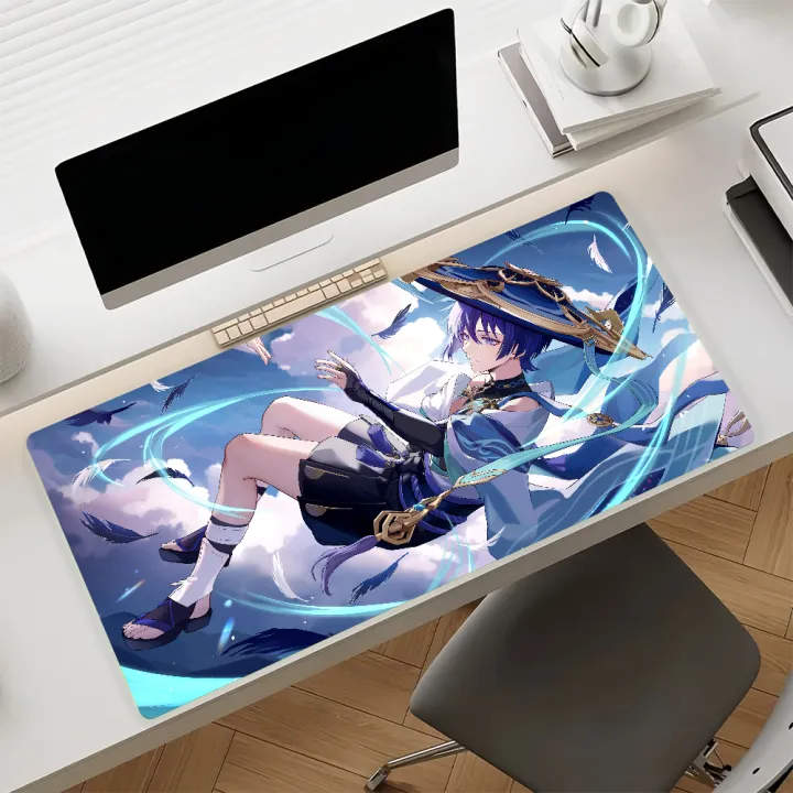 Game Genshin Impact Wanderer Mouse Pad Non-slip Gamer Balance Computer ...