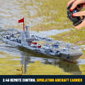 JJRC S19 RC Aircraft 2.4G Remote Control Battleship Boat RC Boat Auto Water Sensor Carrier Boat Toys  for Kids Boys. 