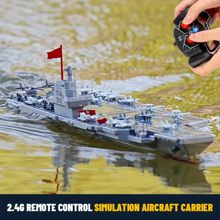 JJRC%20S19%20RC%20Aircraft%202.4G%20Remote%20Control%20Battleship%20Boat%20RC%20Boat%20Auto%20Water%20Sensor%20Carrier%20Boat%20Toys%20%20for%20Kids%20Boys%20-%20Image%204
