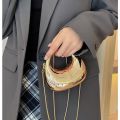 Mini Golden Evening Bag Purses and Handbags Luxury Designer Shoulder Bags Funny Shape Party Wedding Acrylic Shiny Clutch Purse. 