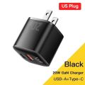 Essager 20W GaN USB Type C Charger PD Fast Charge Phone QC 3.0 Quick Chargers For iPhone or Android. 