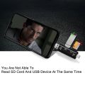 5 In 1 Multifunction OTG Micro Reader Flash Drive Smart Memory Card Reader Type C Cardreader USB Micro SD Adapte for PC Laptops. 