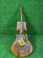 Wooden wall clock in guitar shape beautiful decoration piece. 